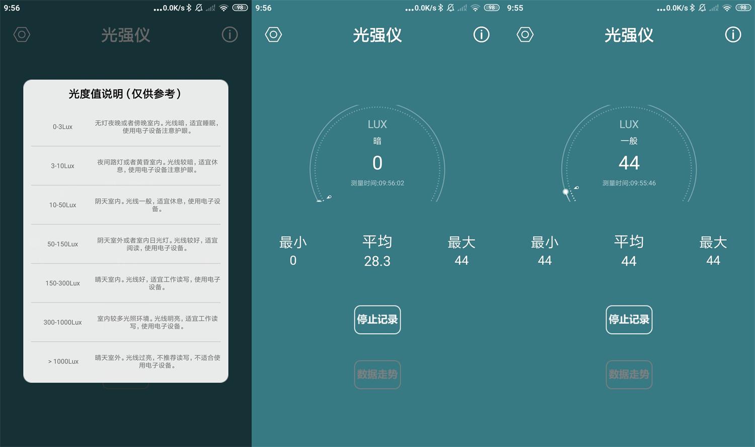 安卓光强仪v3.1.0绿化版功能截图1